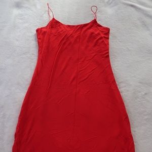 red TNA aritzia dress